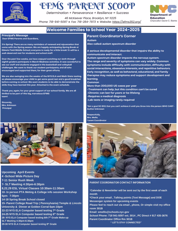 A school newsletter