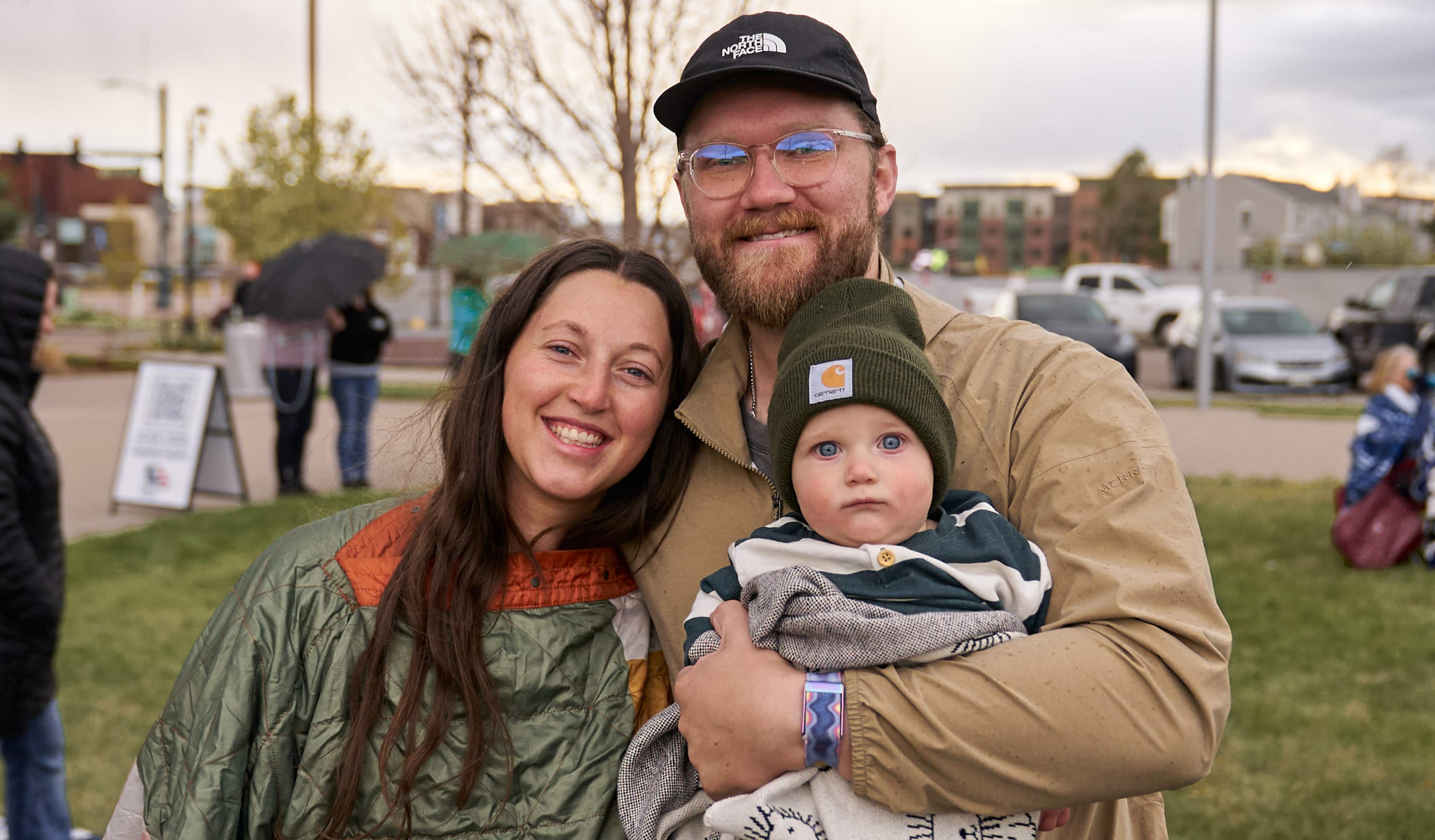 Couple with baby.