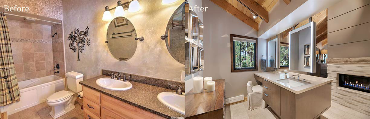 Wilde Master Bath before and after - Talie Jane Interiors