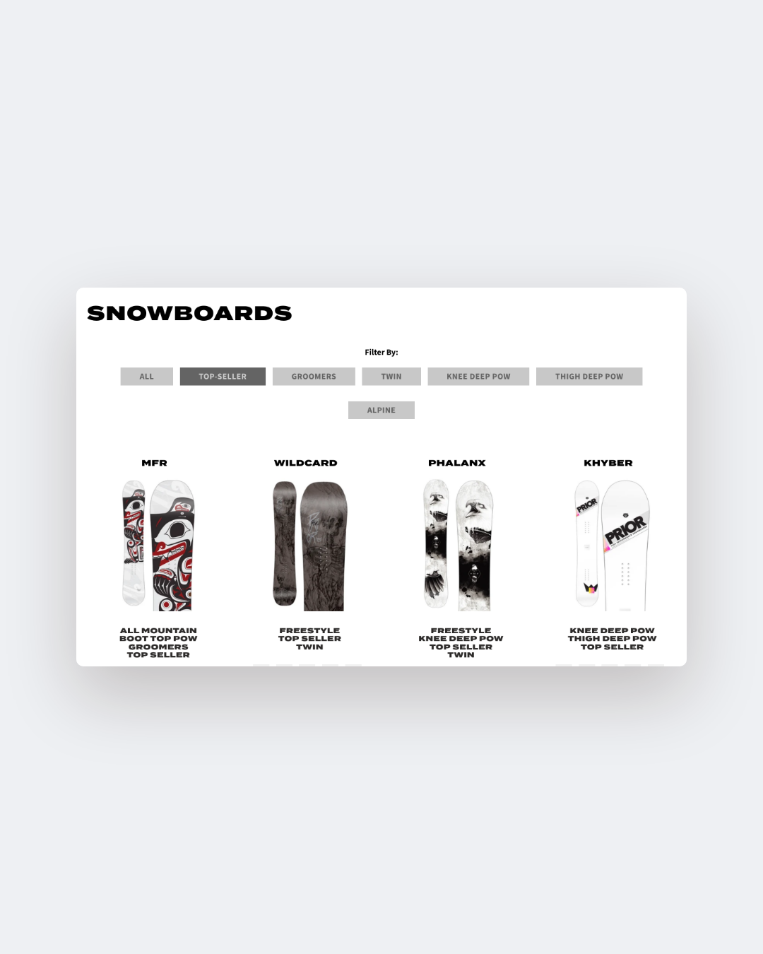 Prior Snowboards