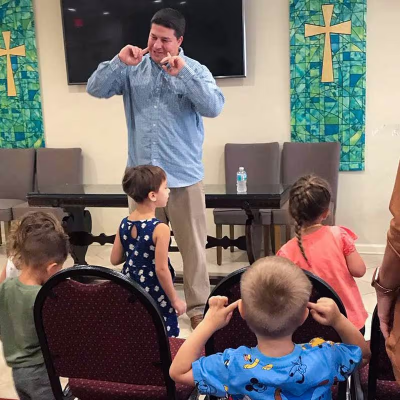 Chapel day with school children