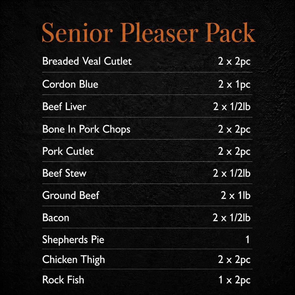 Senior Pleaser Pack