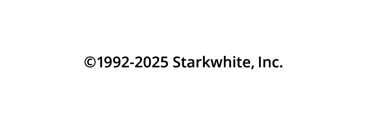 Starkwhite, Inc. copyright dates 1992-2025