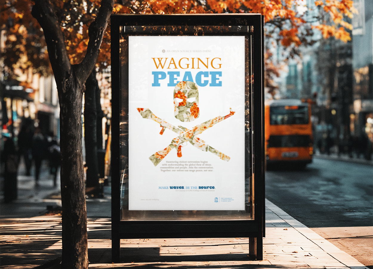 UNC CoA&S bus stop poster