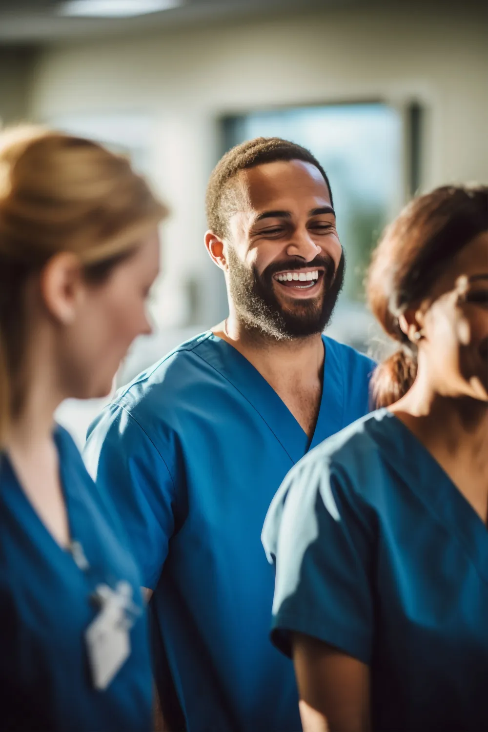 Healthcare team supporting dementia patients in hospital setting