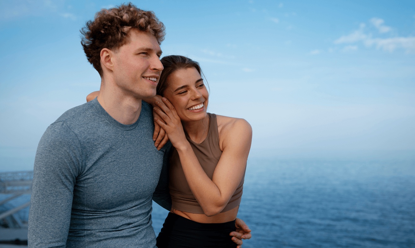 Happy couple enjoying wellness and vitality after treatment from the best regenerative medicine doctor in Los Angeles.