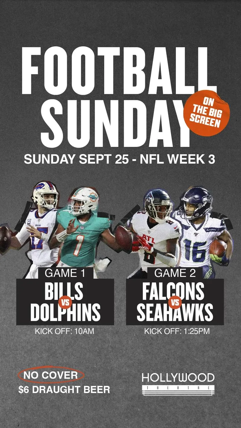 FOOTBALL SUNDAY ON THE BIG SCREEN