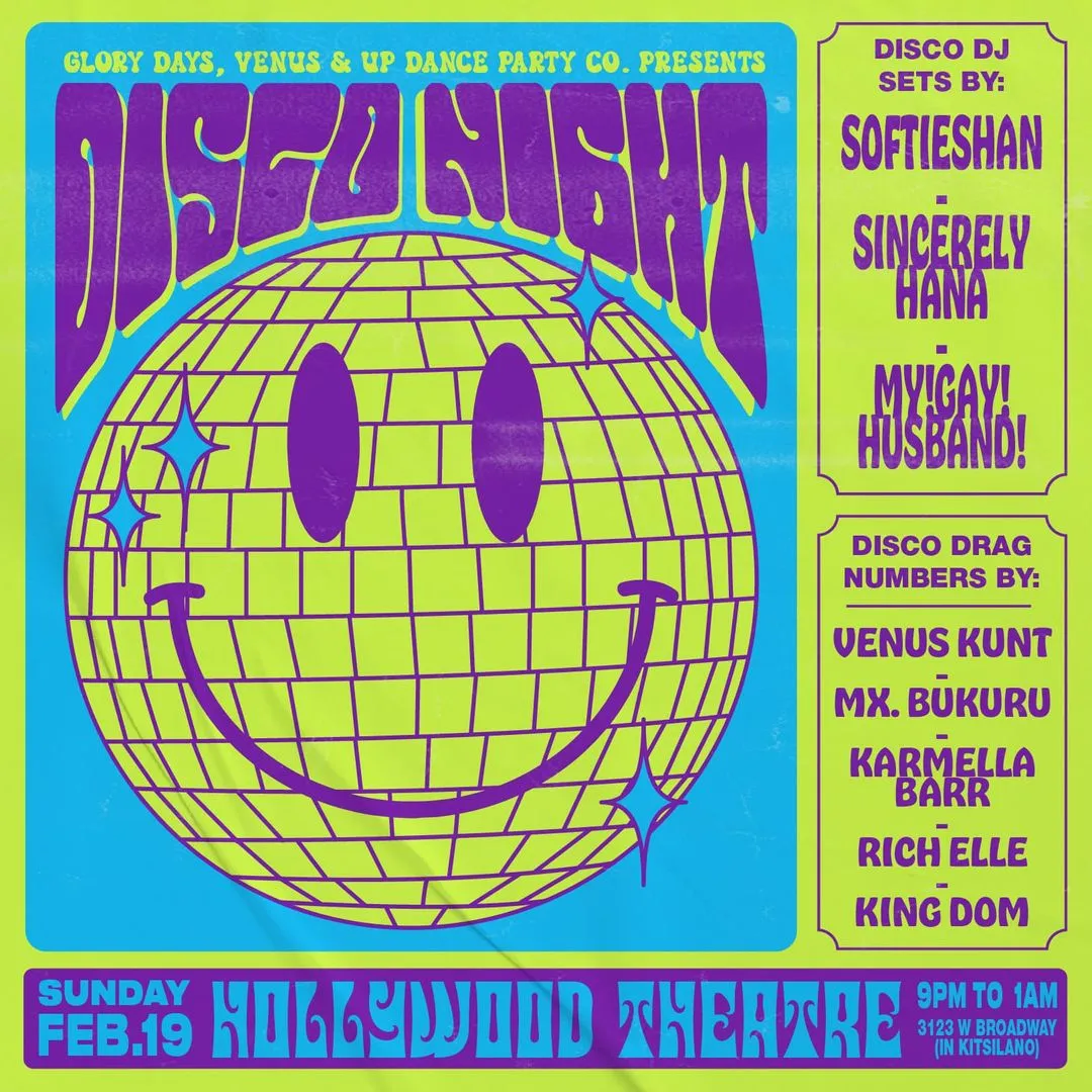DISCO NIGHT - Family Day Long Weekend