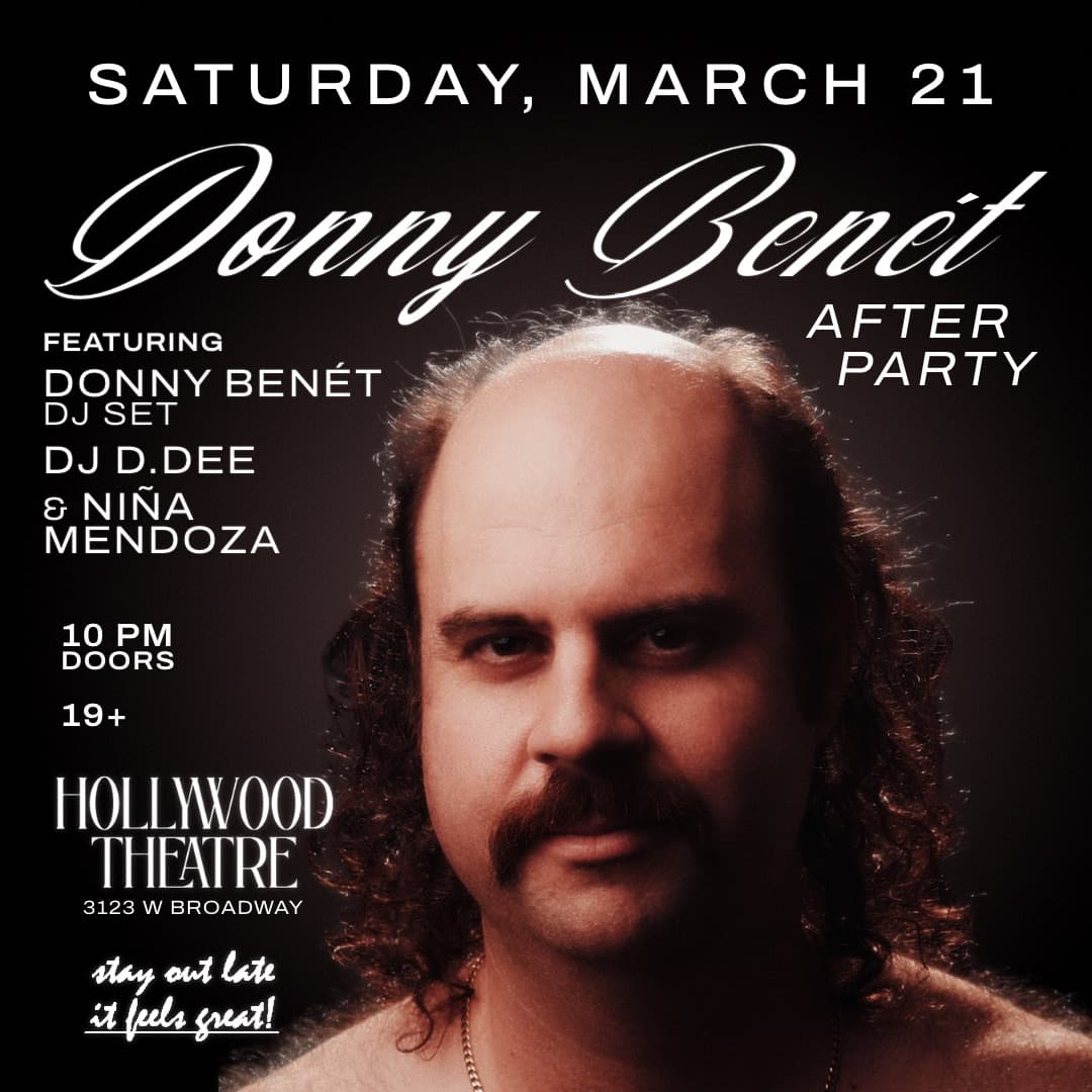 DONNY BENET AFTERPARTY: DJ SET