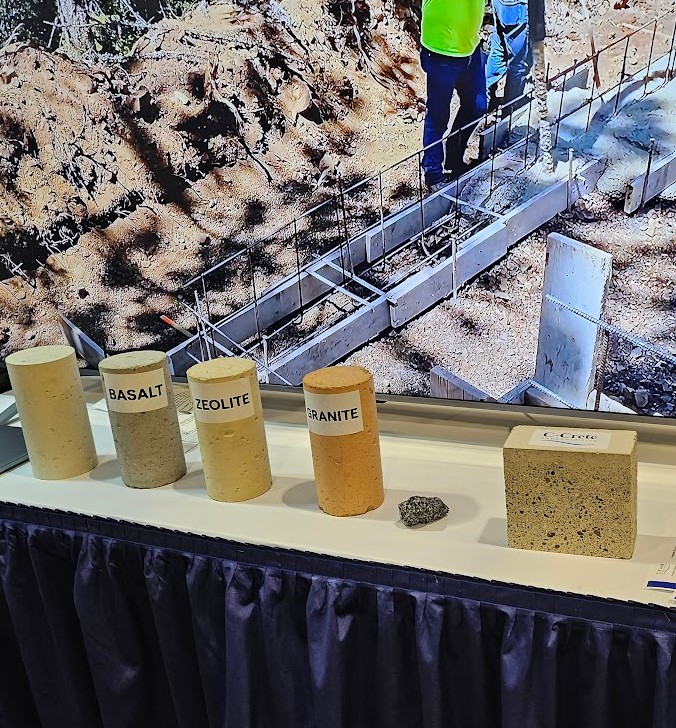 samples of concrete without cement