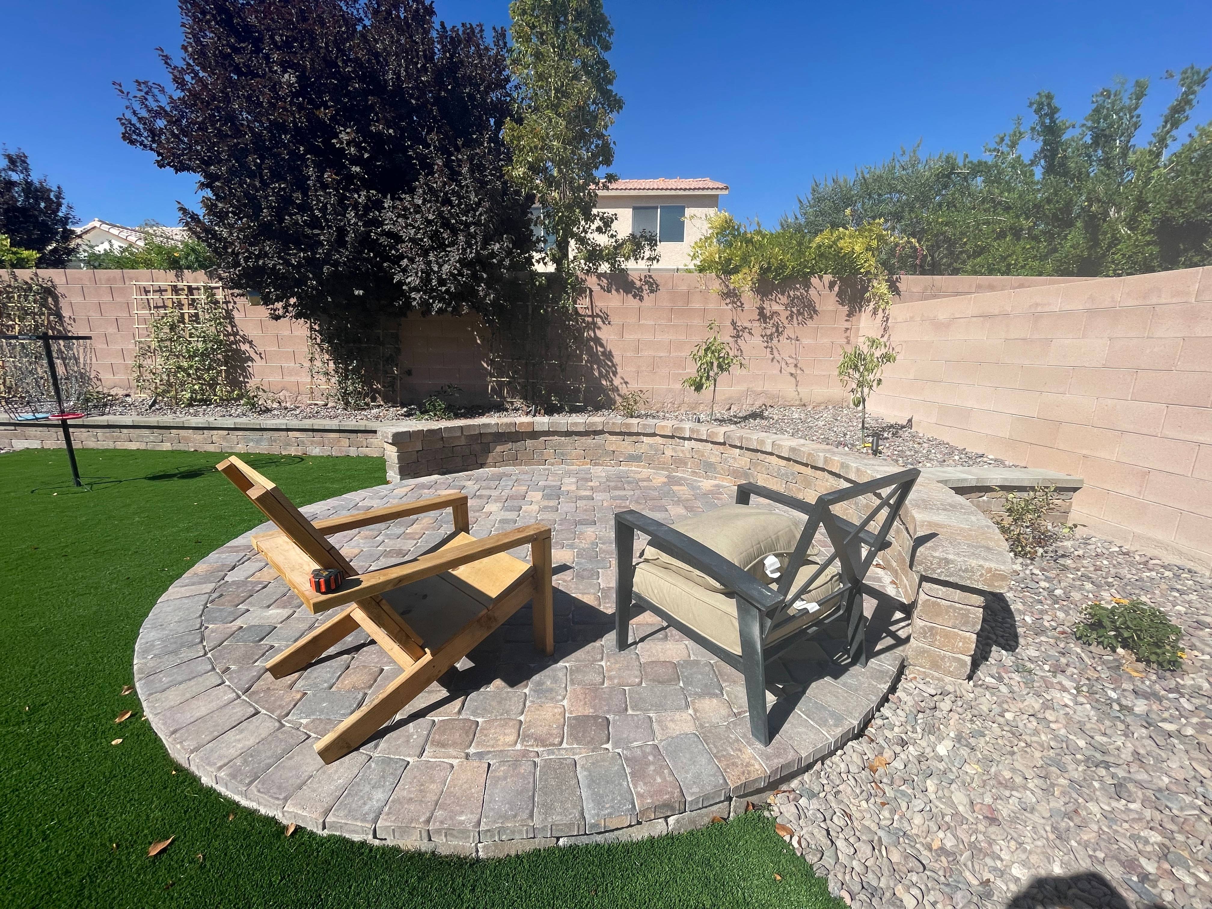 backyard sitting area