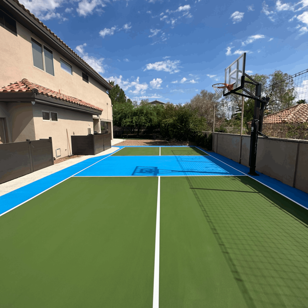 backyard basketball court