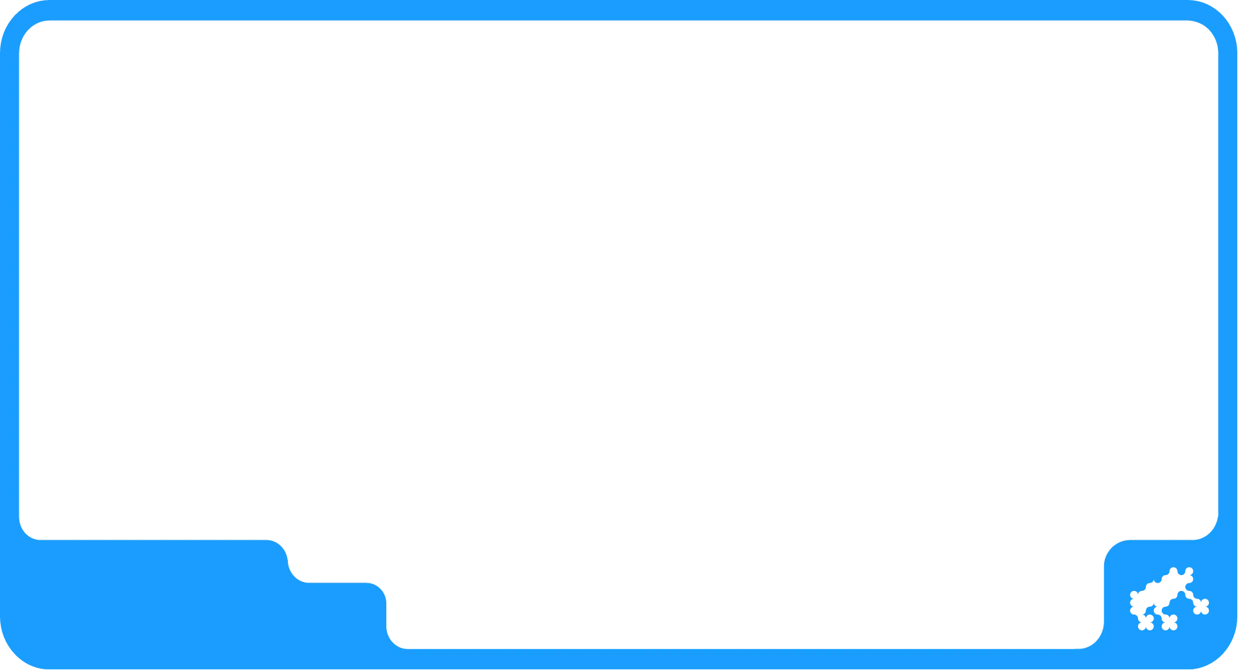 A blue frame