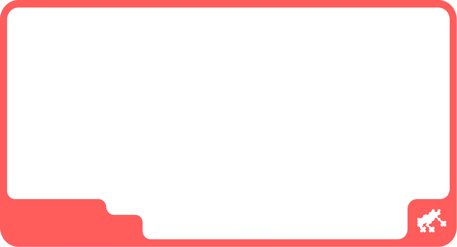 A red frame