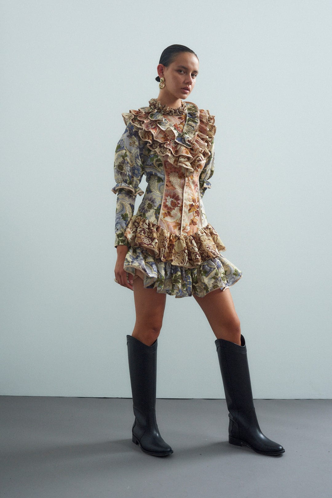 Phillipa Ruffle Neck Mini Dress