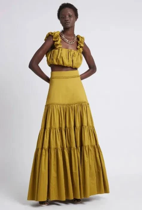 Casabianca Braided Tiered Skirt