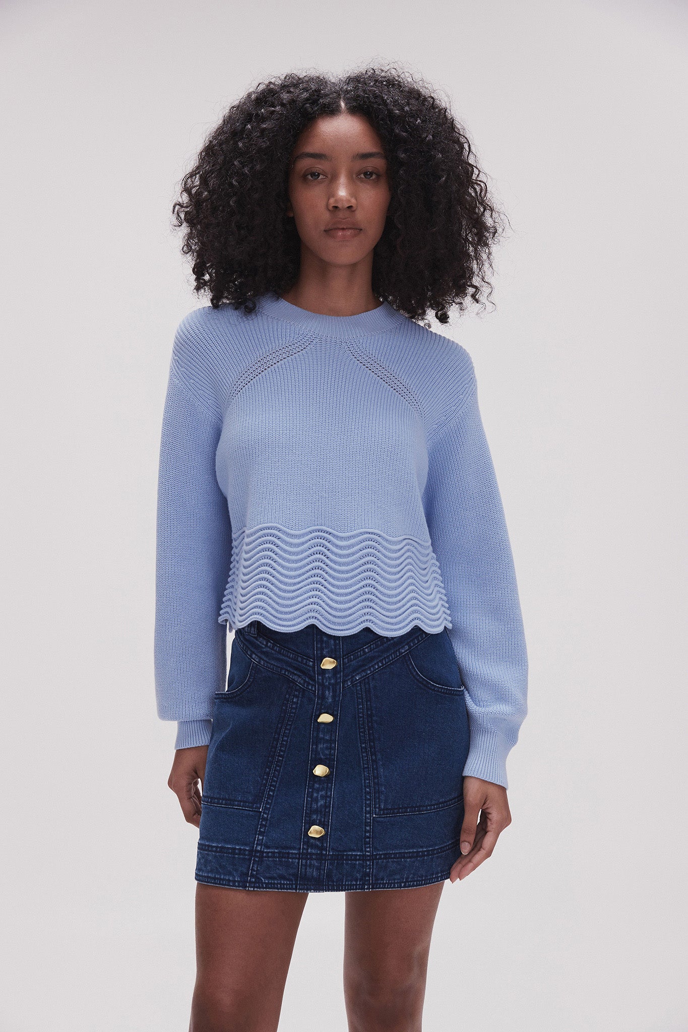 Cordelia Scallop Hem Jumper