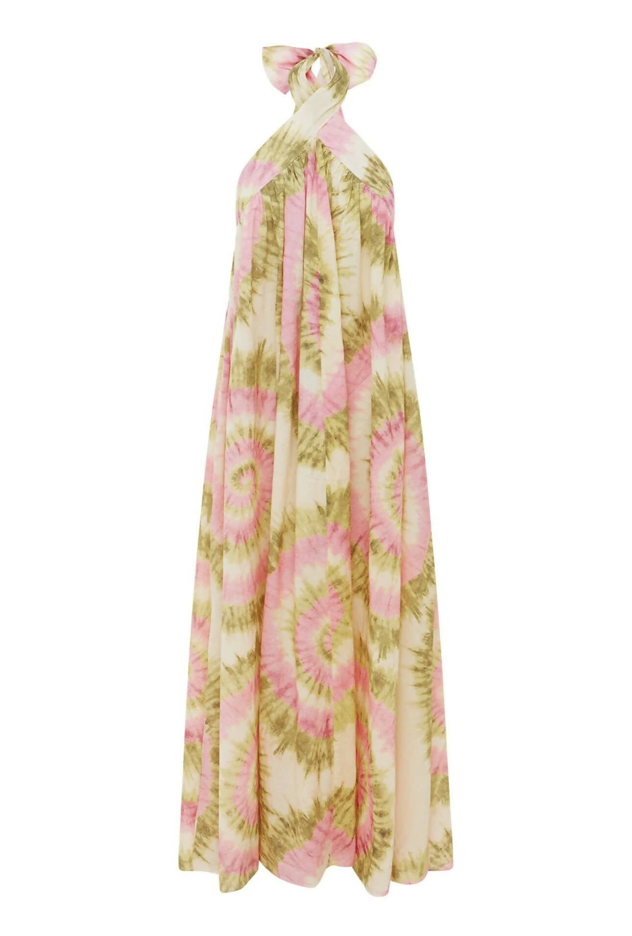 Flash Tie Neck Midi Dress