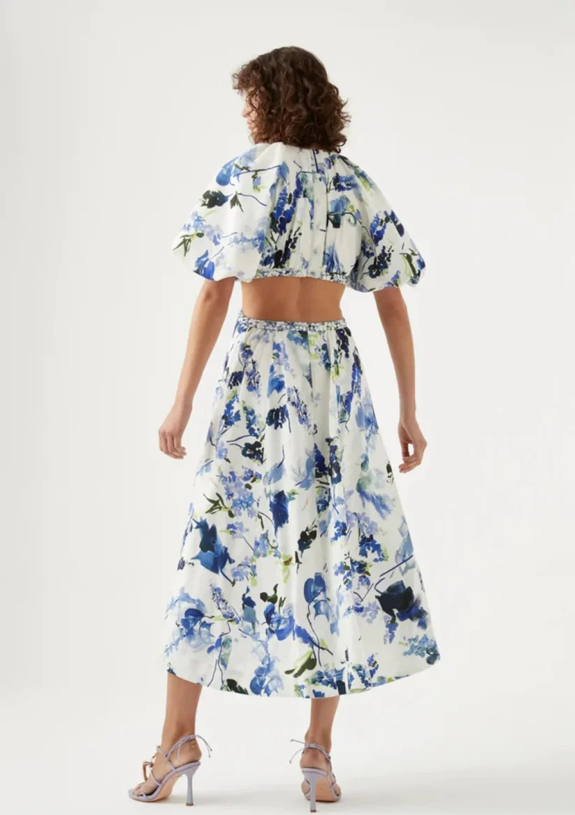 Capucine Puff Sleeve Midi Dress