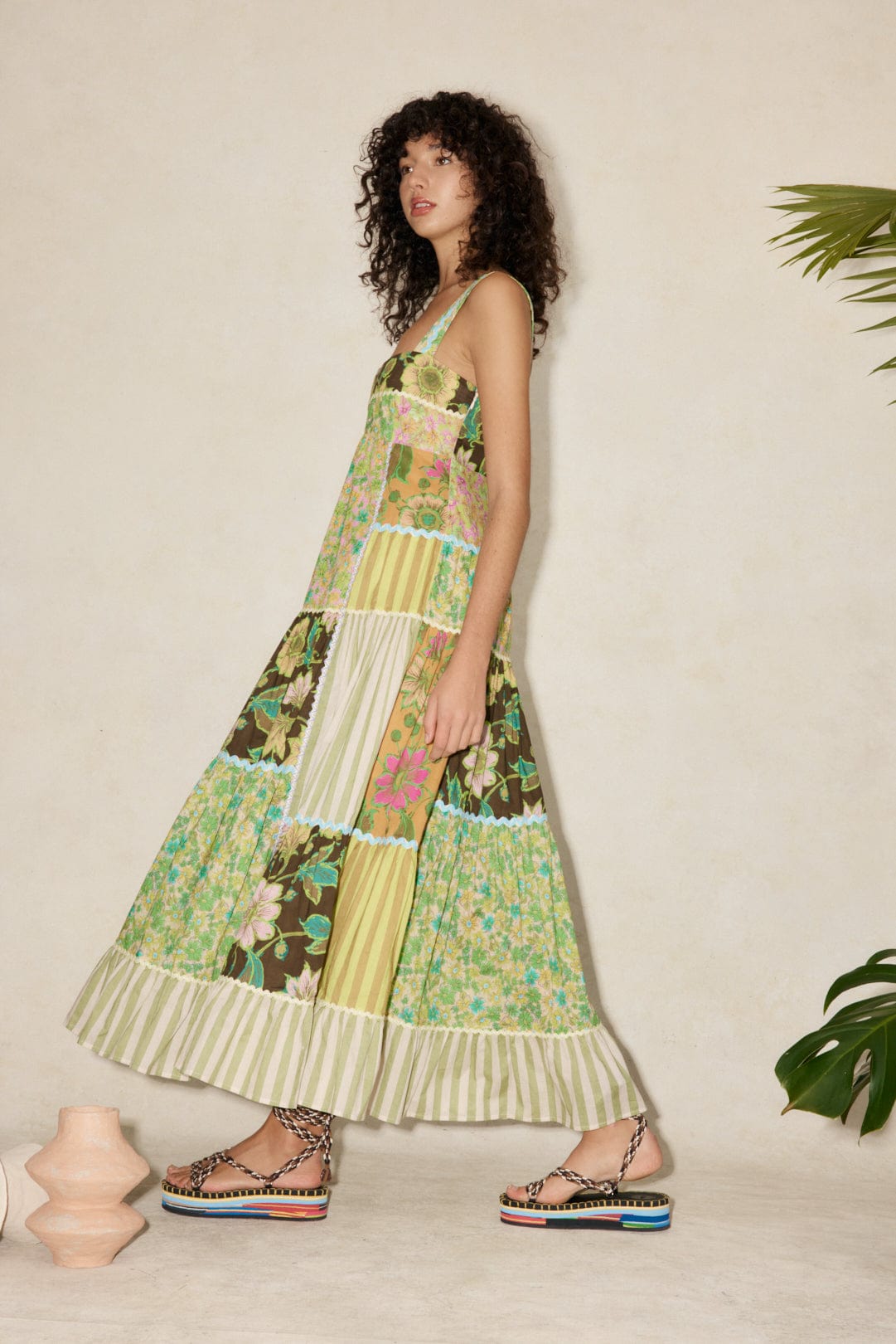 Winnie Spliced Midi Dress