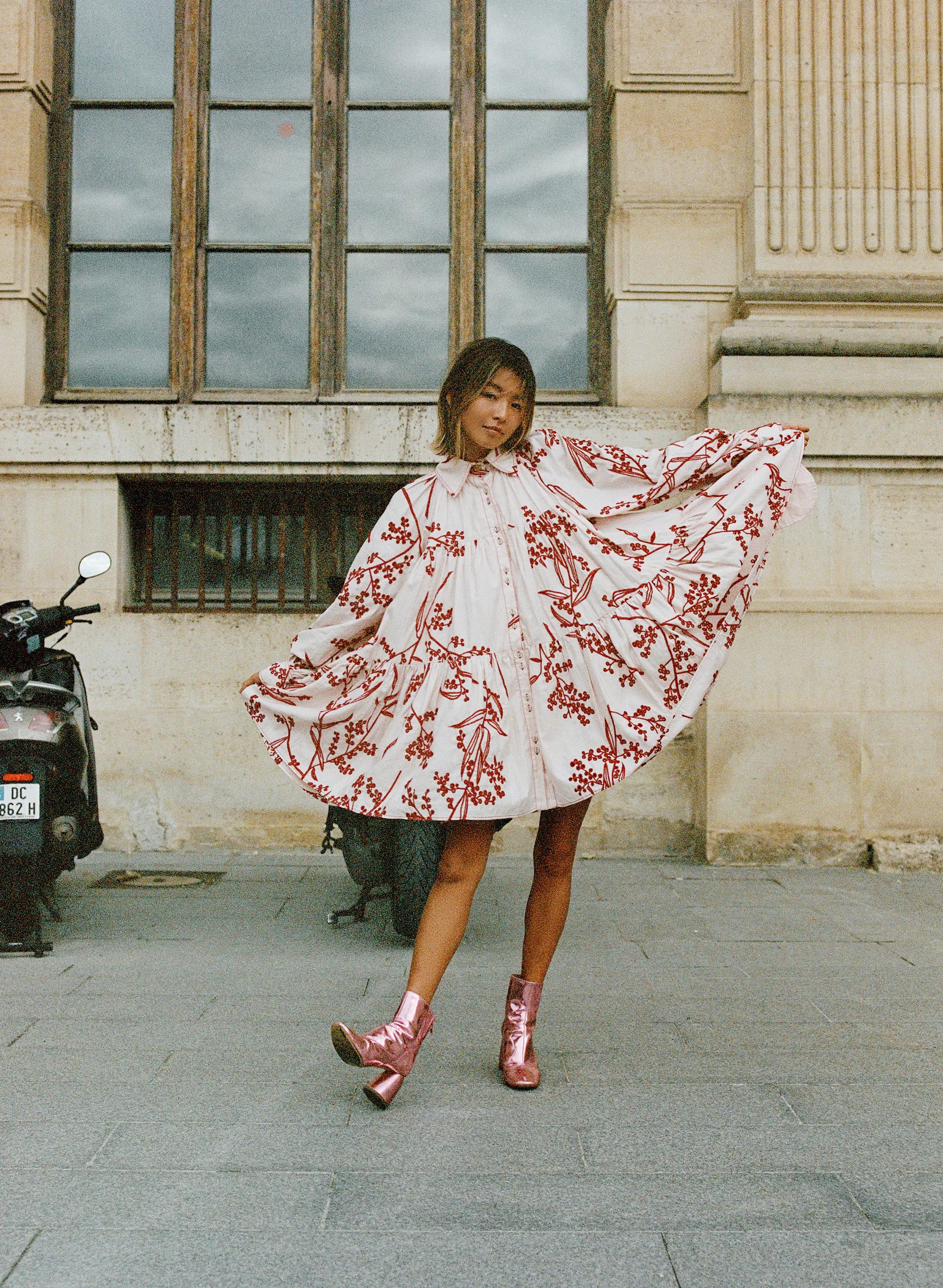 Mimosa Broderie Smock Dress