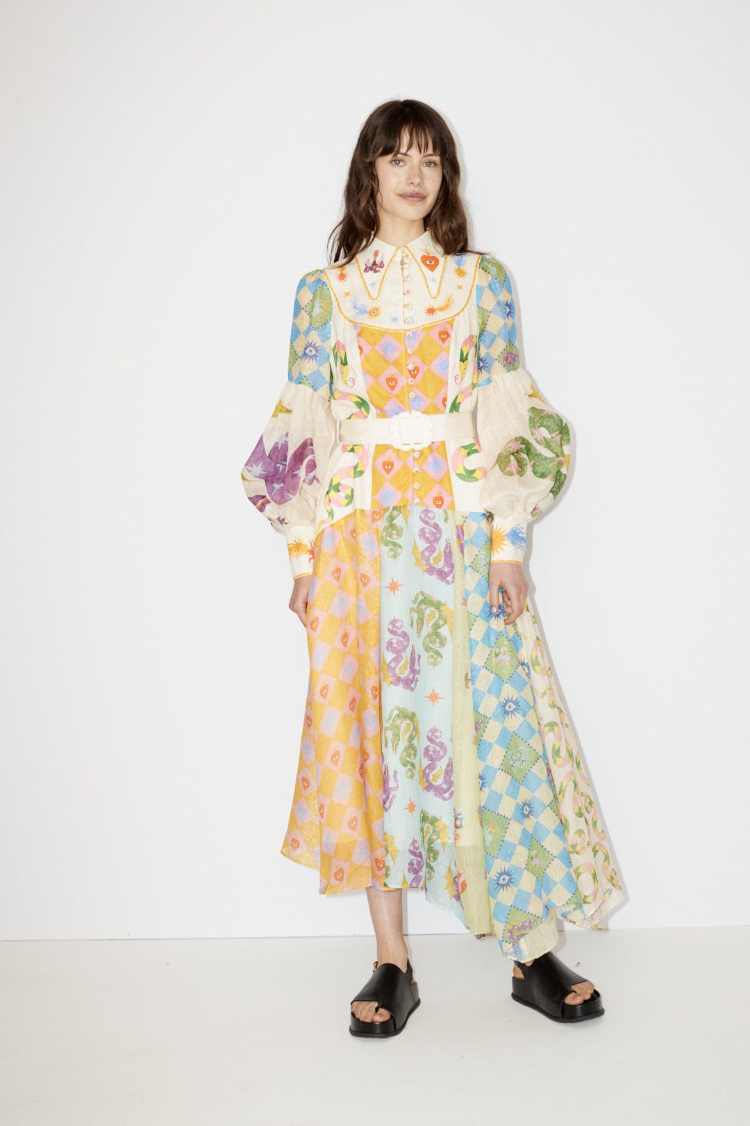 Lou Balloon Sleeve Shirtdress