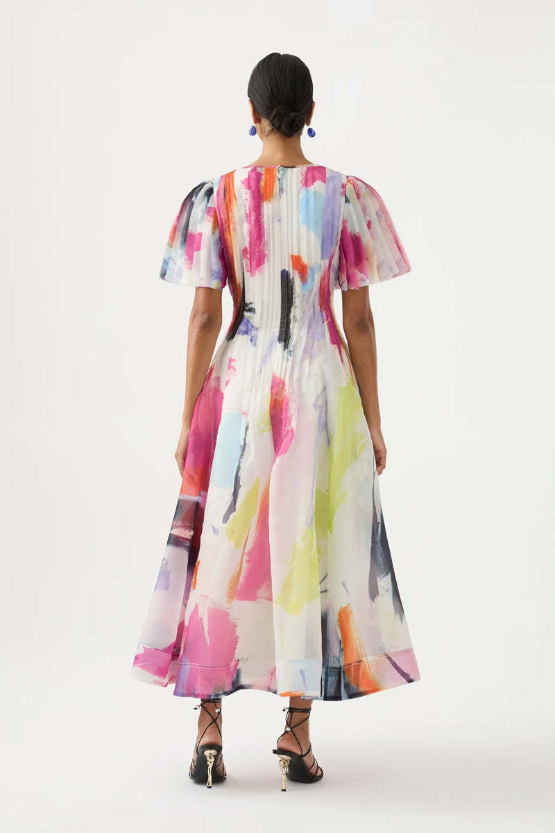 Nova Pleated Midi Dress