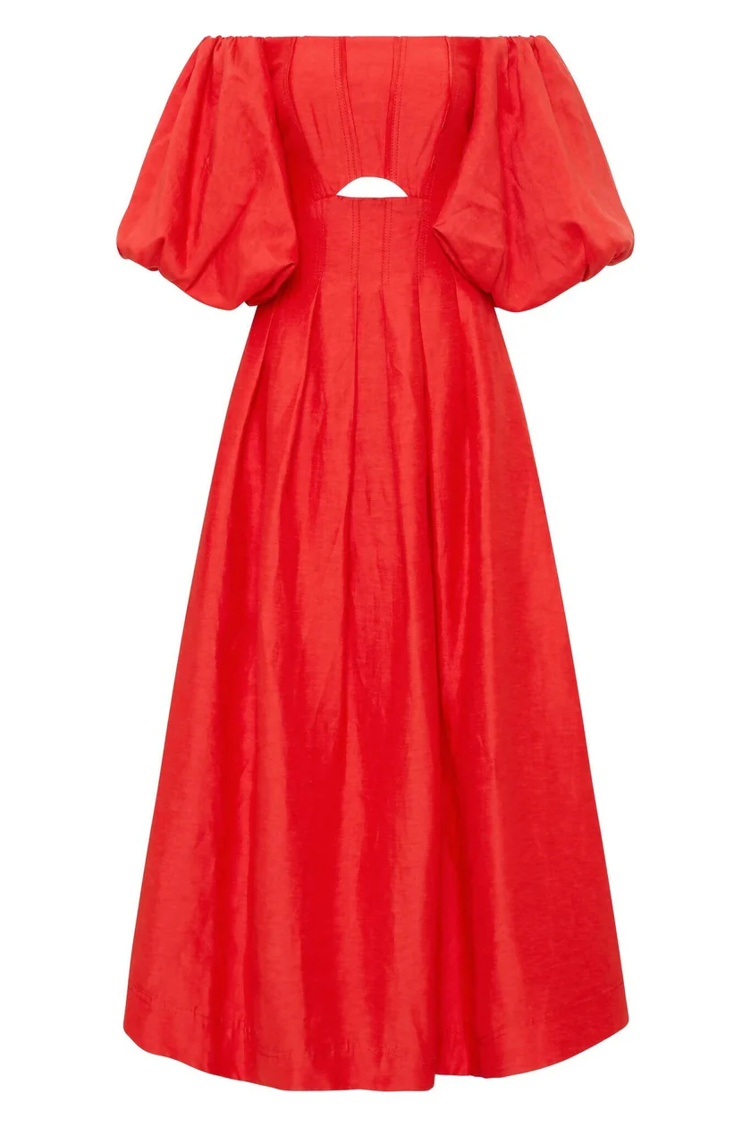 Eugenie Off Shoulder Midi Dress
