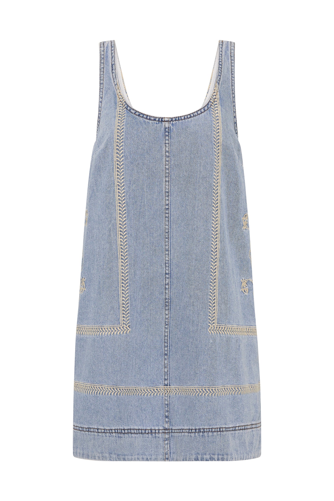 Lotus Denim Mini Dress