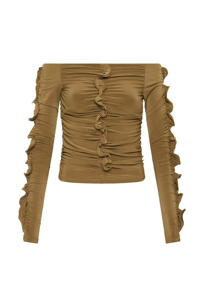 Regenerate Gathered Jersey Top