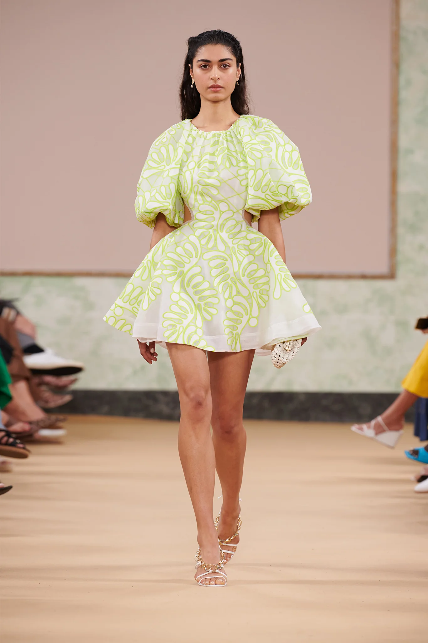 Botanical Applique Mini Dress