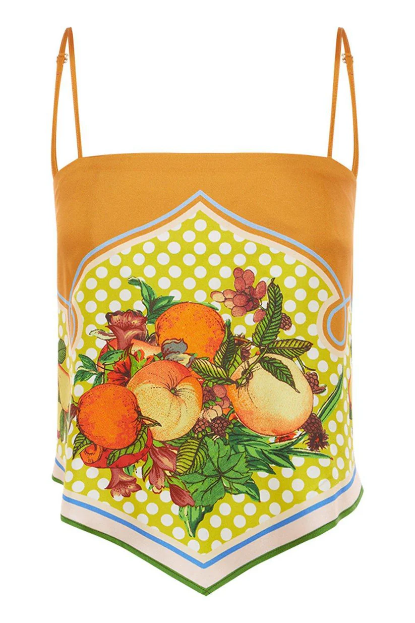 Lemonis Silk Scarf Top