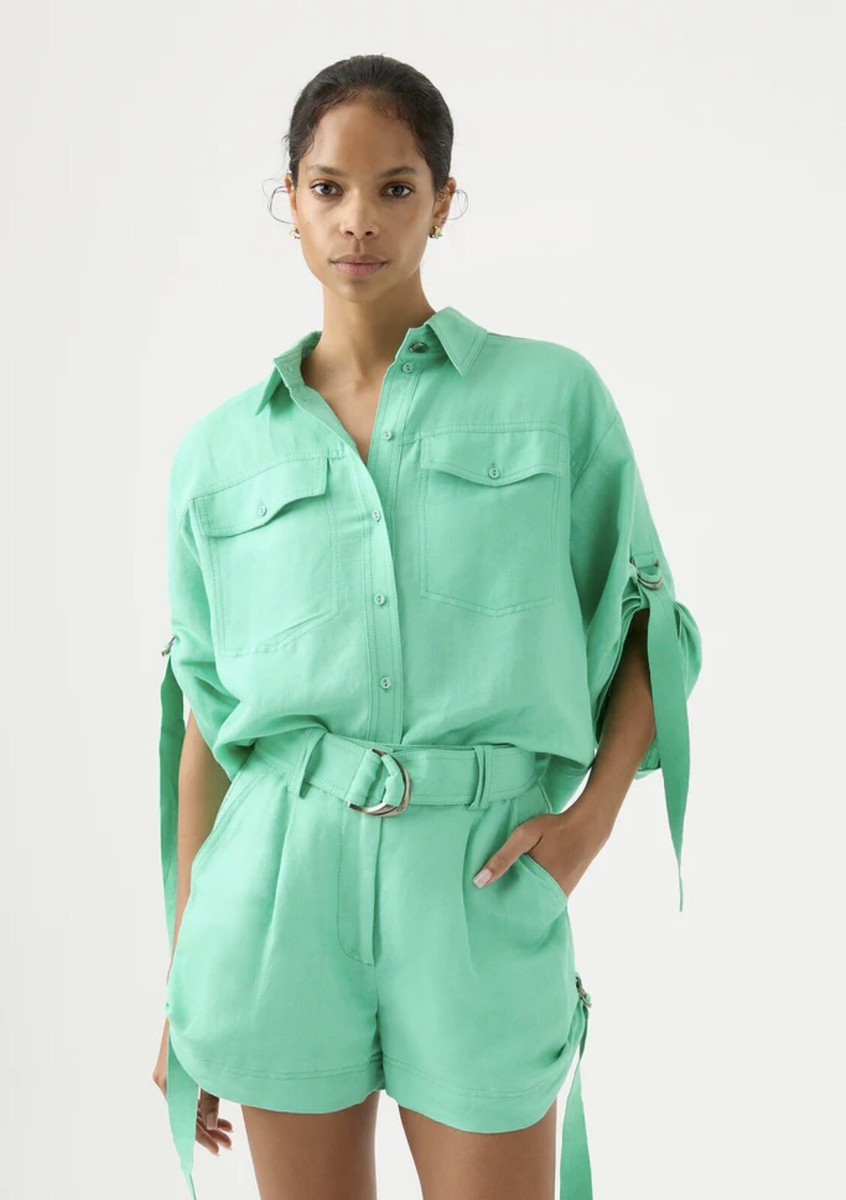 Signal Ruched Sleeve Shirt