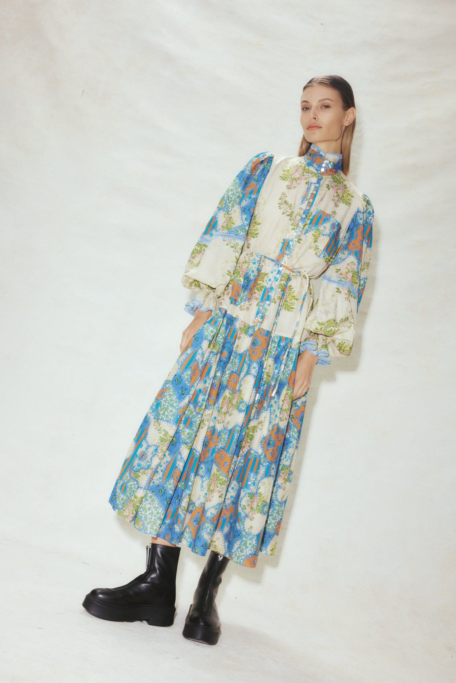 Skye Patchwork Shirtdress
