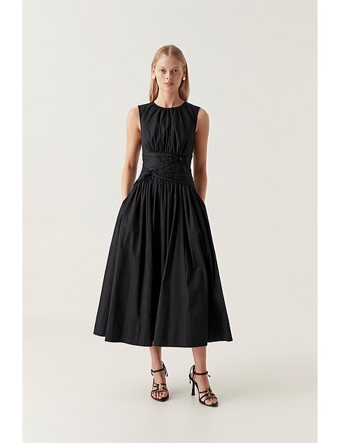 Agatha Knot Waist Midi Dress