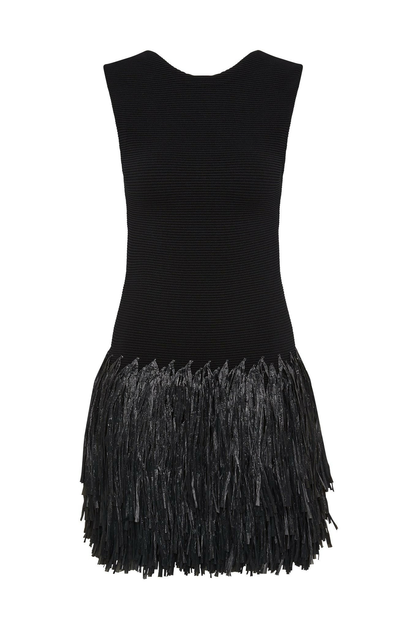 Rushes Raffia Knit Mini Dress