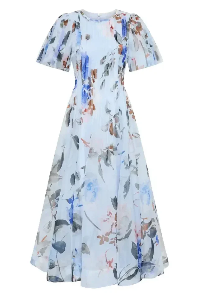 Nova Pleated Midi Dress