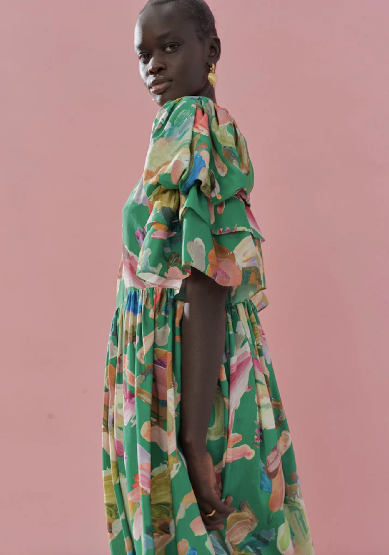 Arlo Puff Sleeve Midi Dress