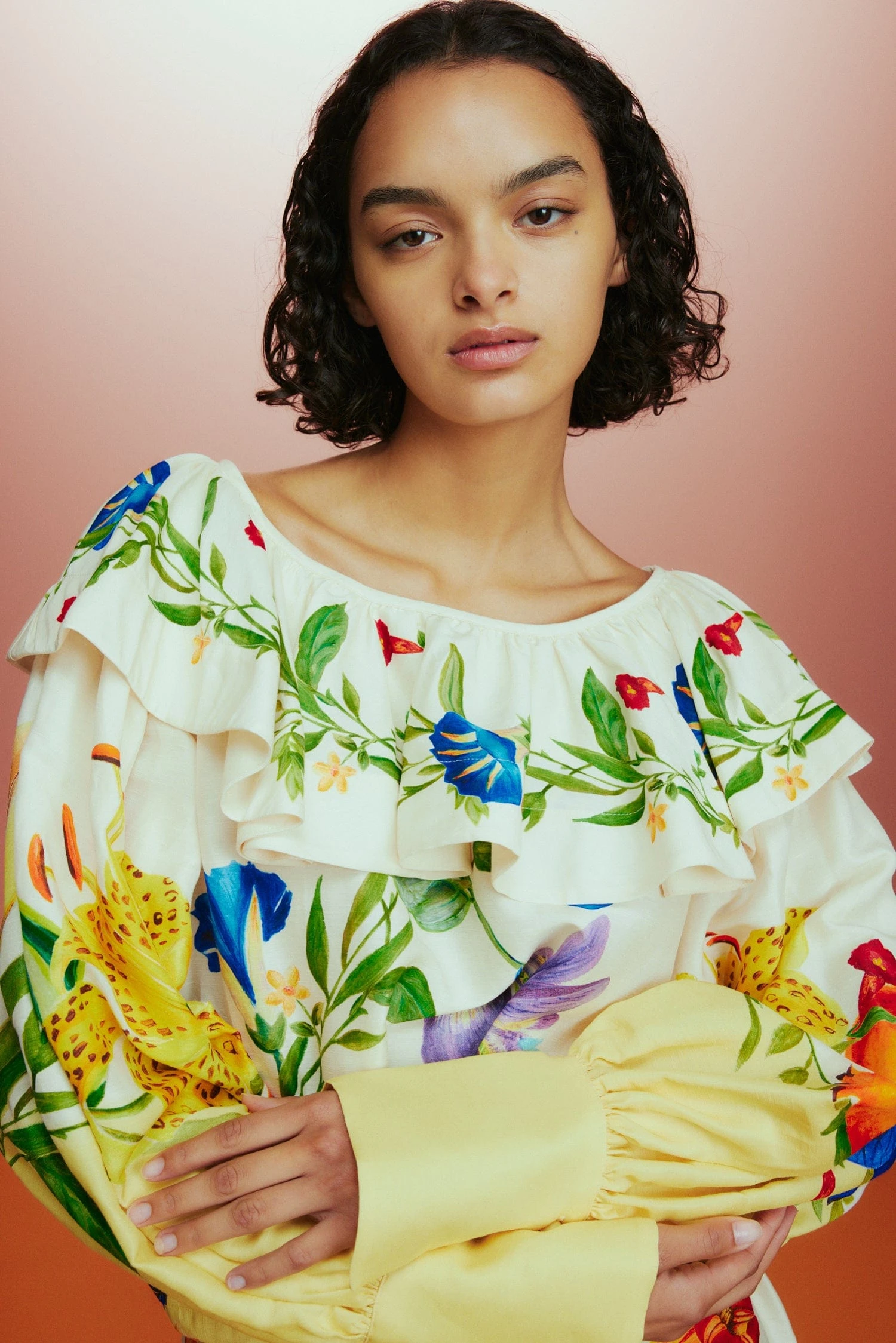 Flores Floral Mini Dress