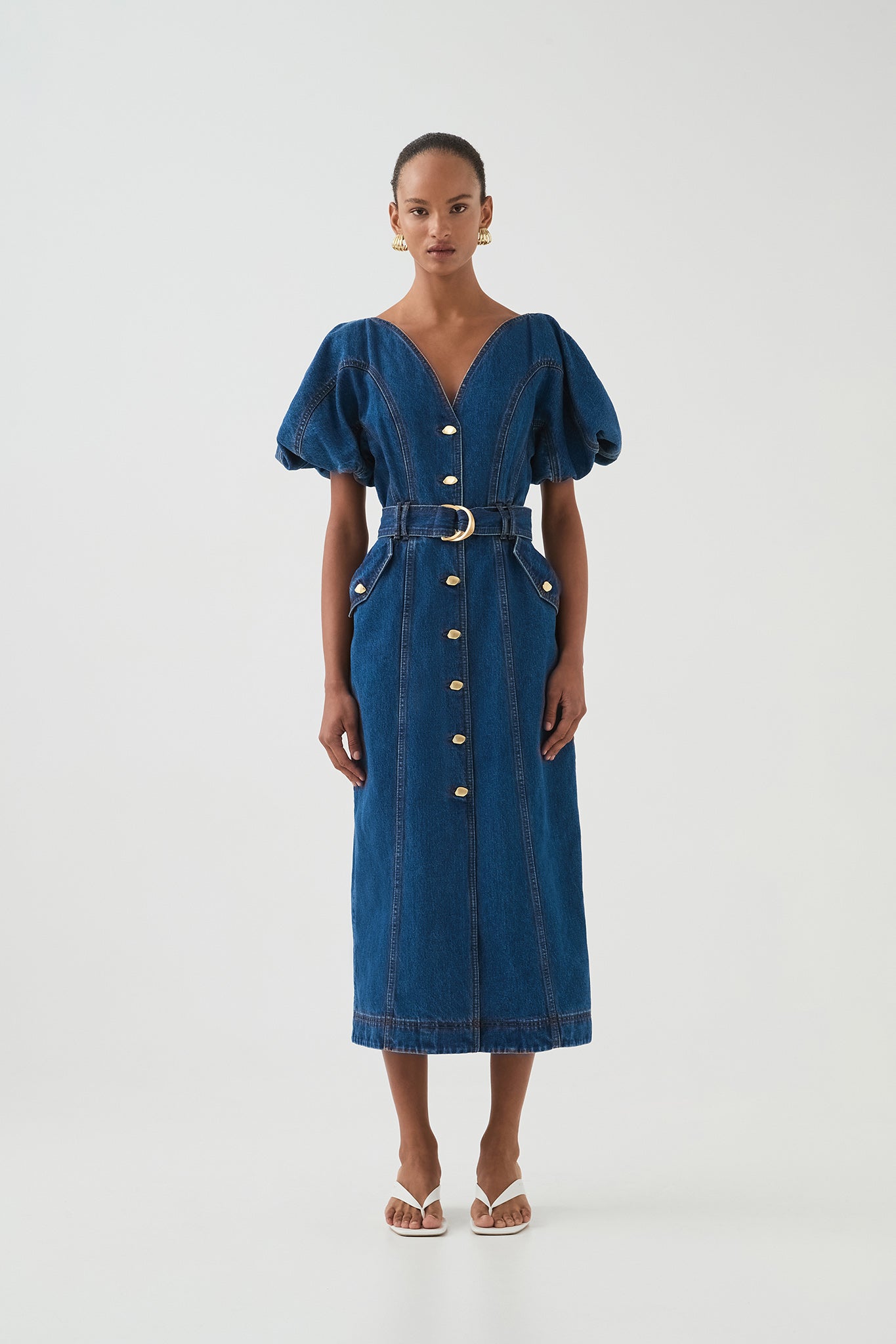 Harper Denim Midi Dress