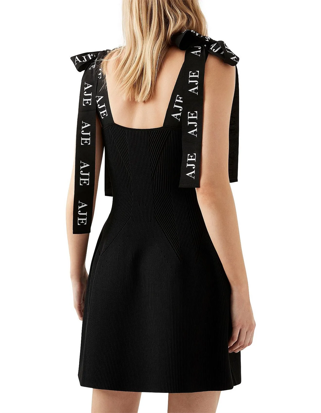 Amber Knit Tie Shoulder Mini Dress