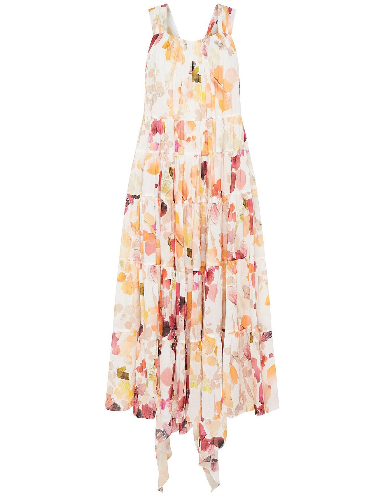 Dassia Tiered Bow Back Maxi Dress