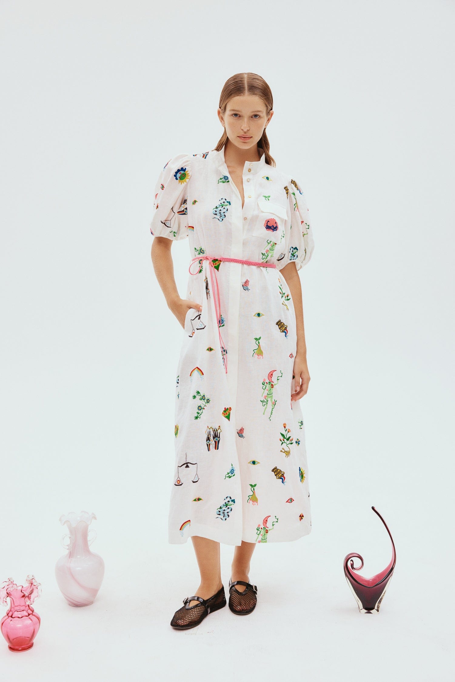 Atticus Embroidered Shirtdress