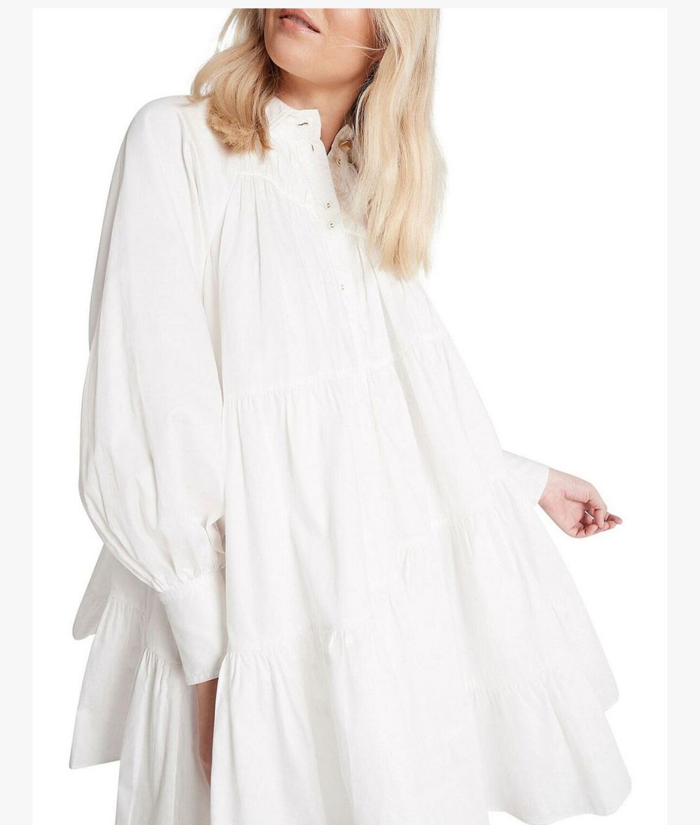 Cascade Gathered Smock Mini Dress