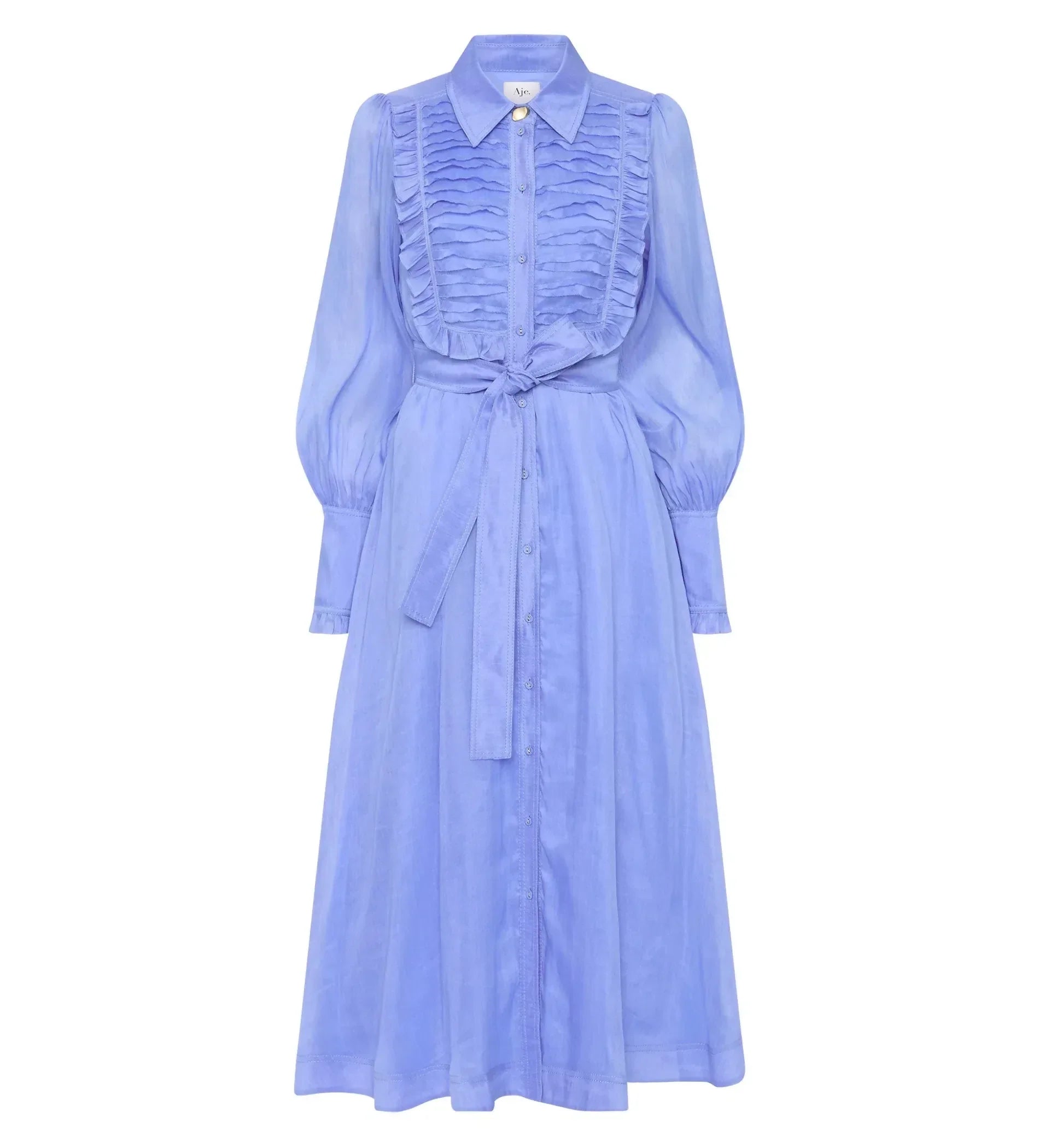 Iris Pleated Bib Midi Dress