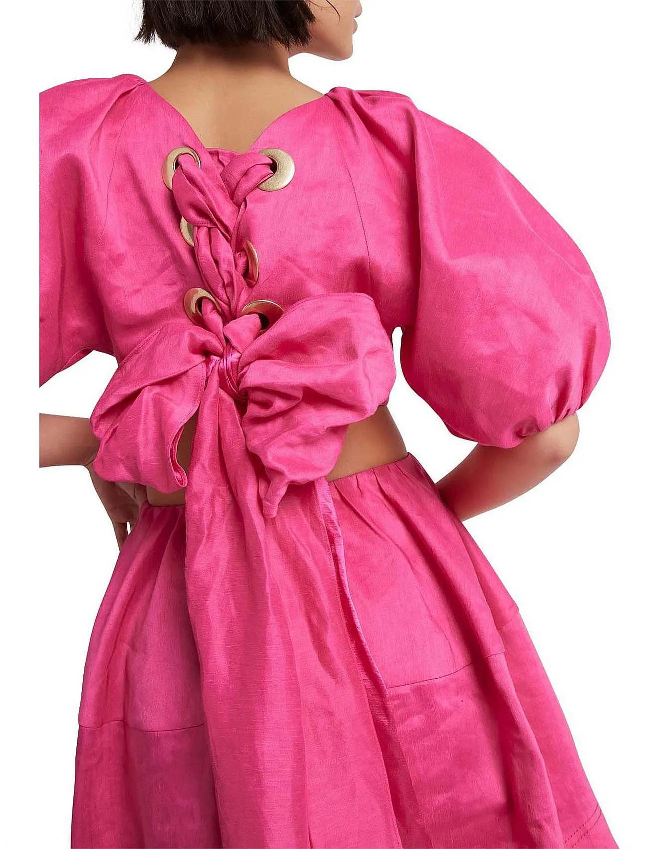 Admiration Lace-Up Mini Dress