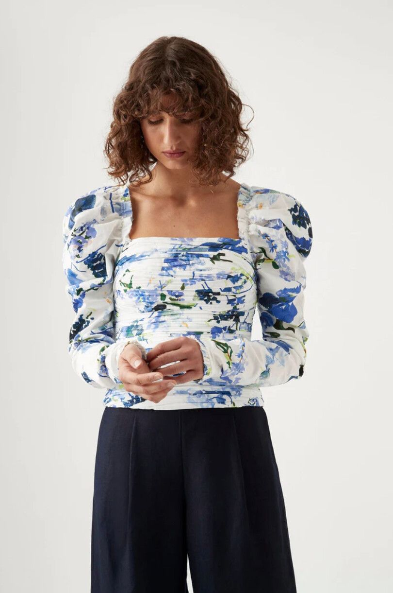 Marlene Lavender Ruched Top