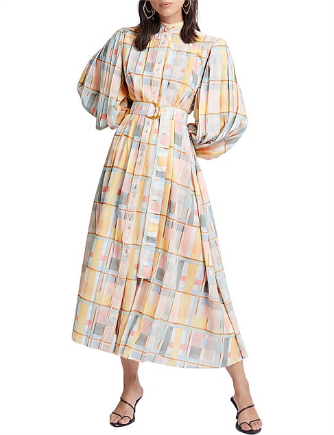 L'Espirit Belted Midi Dress