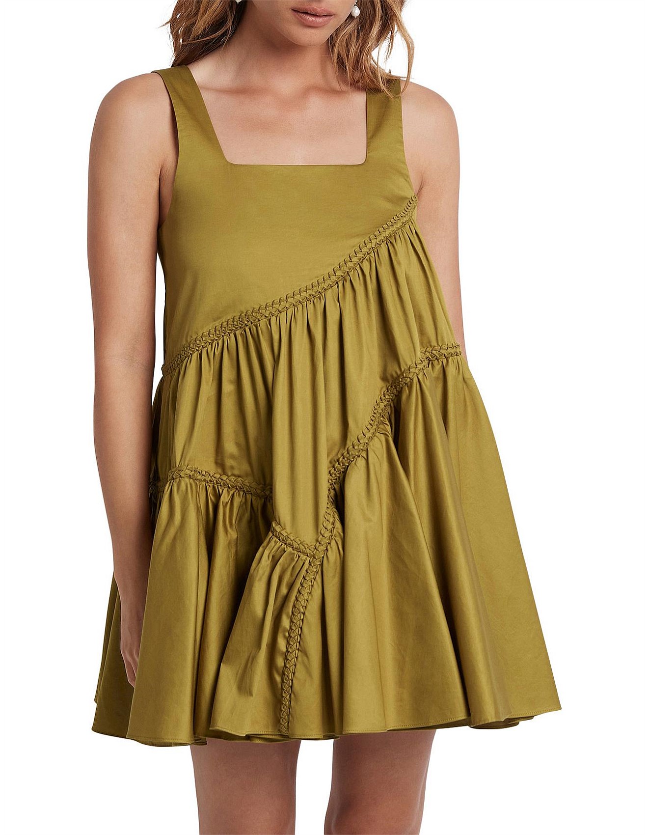 Casabianca Sleeveless Braided Tier Dress