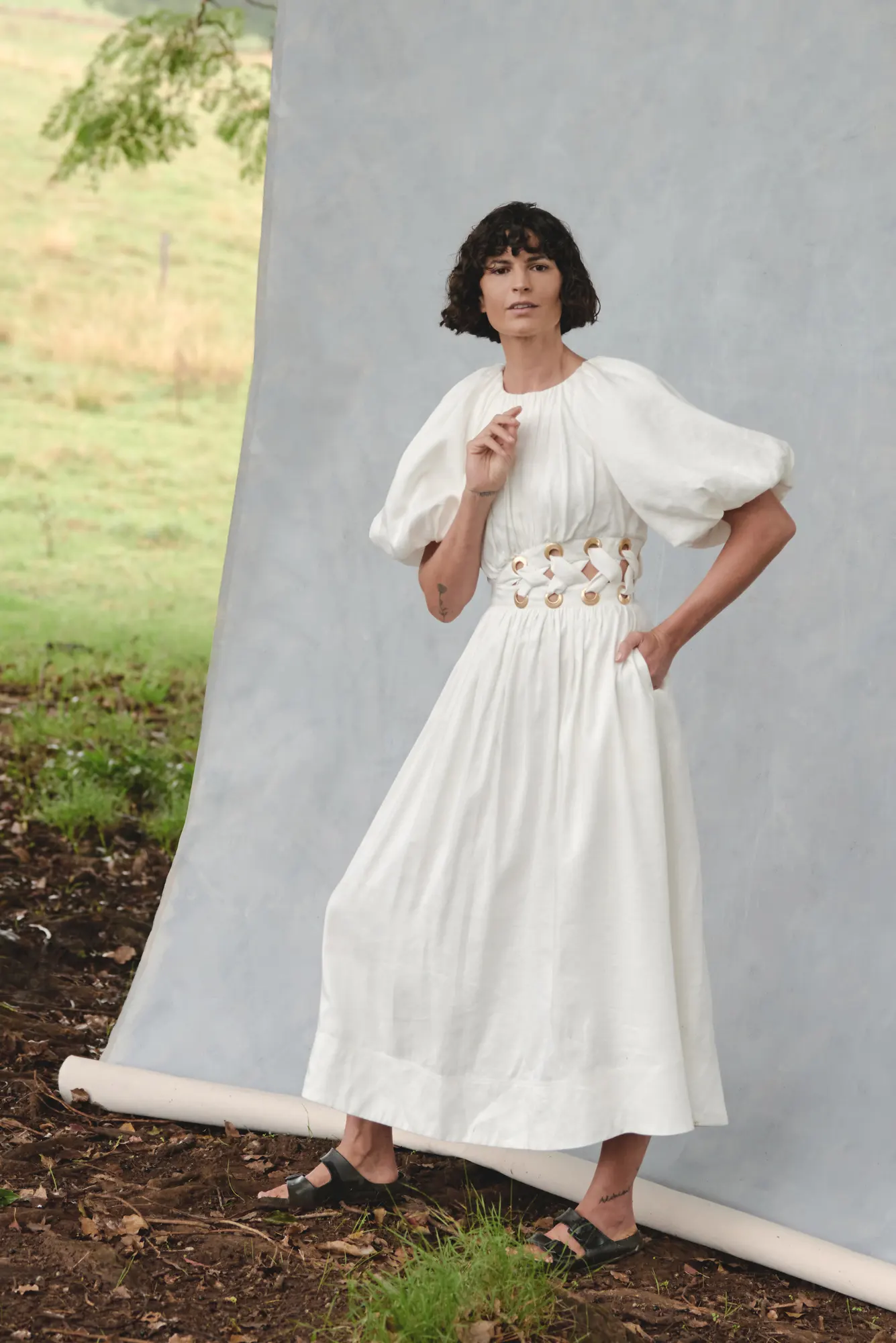 Virtuous Asymmetric Midi Dress